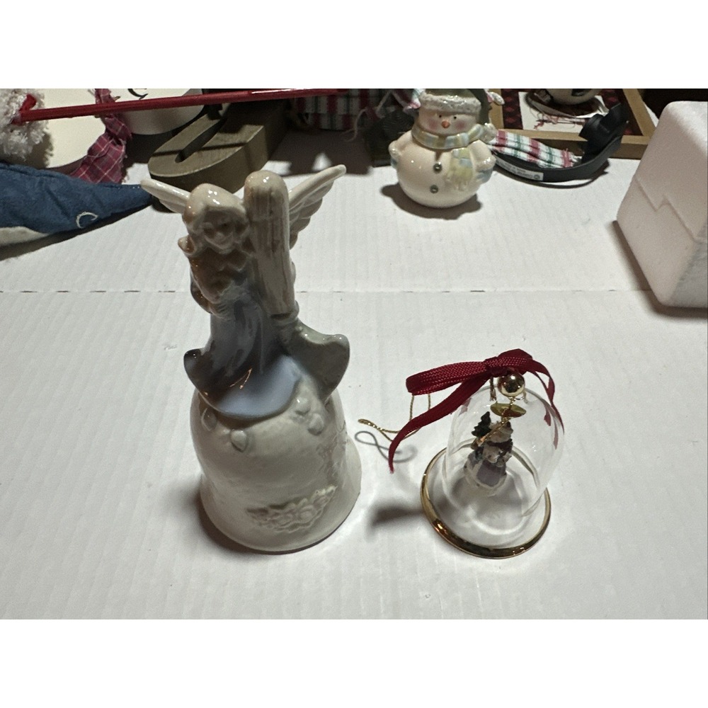 Lot Of 2 Bells Santa And Angel